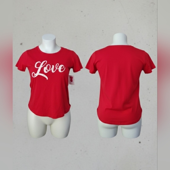 ♥️Bobbie Brooks Red Love Tee♥️ NWT - Picture 2 of 5